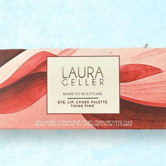 LAURA GELLER Think Pink Eye Lip Cheek Palette 3.2g BRAND NEW/SEALED - Picture 3 of 5